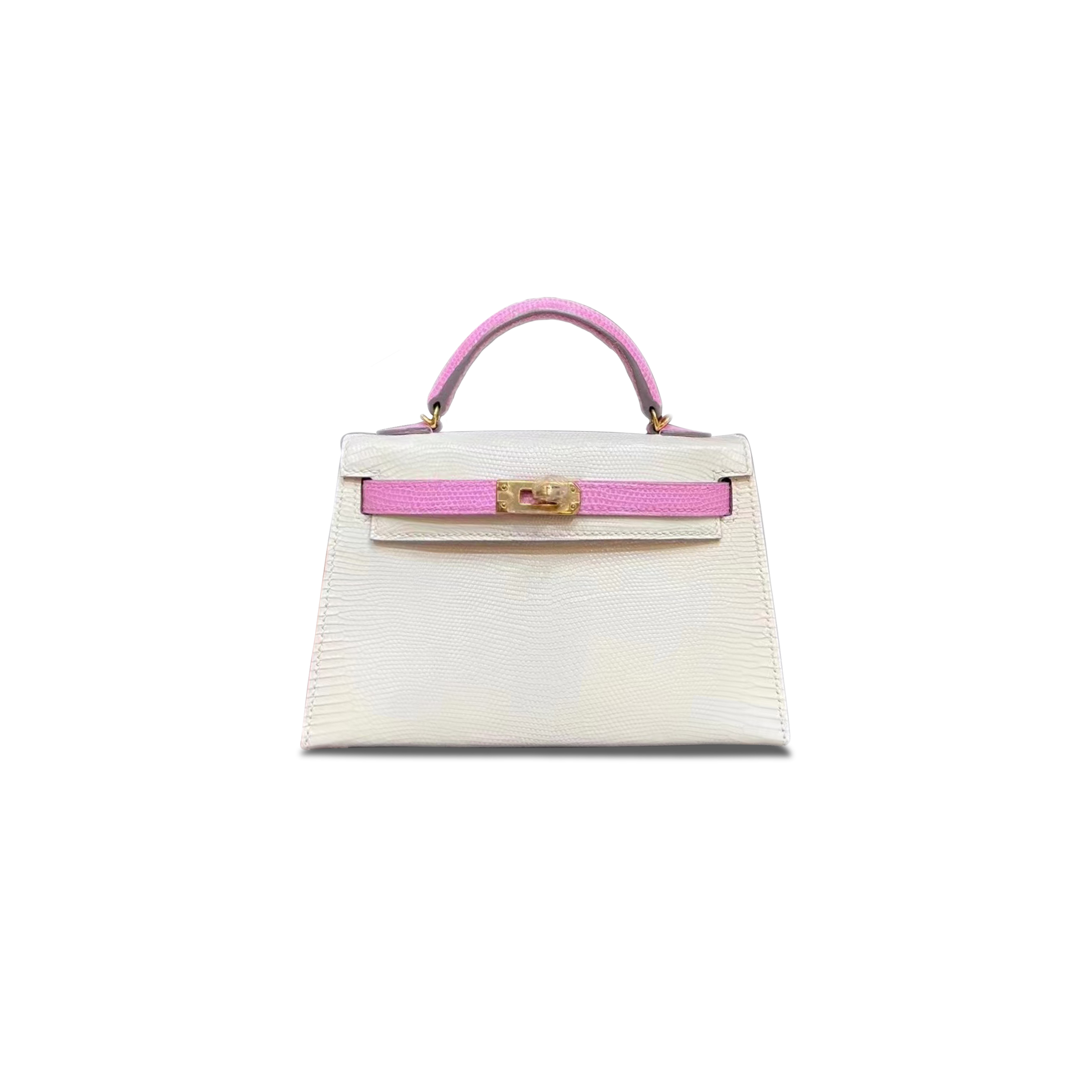 H**mes master mini kelly ii craie x9 mauve sylvestre 37685 (19*12*5.5cm)